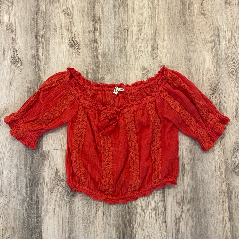 Orange American Eagle Top, Size Large